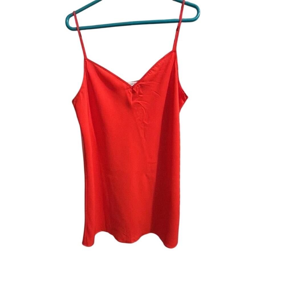 LA LIGNE NEW YORK Red Cami Slip Mini‎ Dress XL Spaghetti Strap V Neck NWOT
